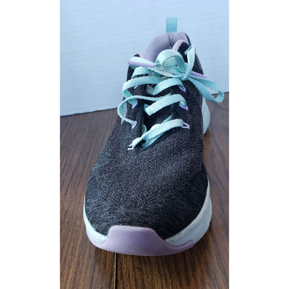 Skechers Comfy Wave Woman's Arch Fit Size 11 Black Lavender Shoes - Picture 11 of 15
